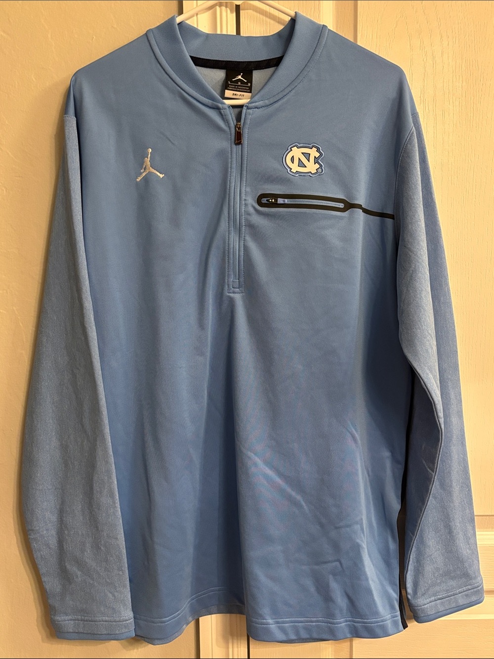 Jordan North Carolina Tar Heels Sideline 3/4 Zip Pullover